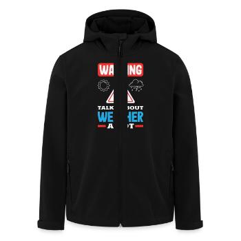 Funny Meteorology Wetterbegeisterte - Recycelte Männer Softshell-Jacke von Stanley/Stella - Schwarz - Vorne - AI Model Male 185 light (185cm)