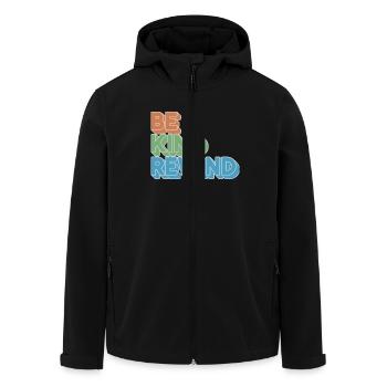 Be Kind Rewind Retro Motiv für Filmfans - Recycelte Männer Softshell-Jacke von Stanley/Stella - Schwarz - Vorne - AI Model Male 185 light (185cm)