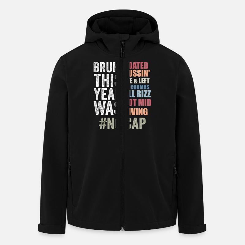 Bruh dieses Jahr war goated no cap, last day school - Recycelte Männer Softshell-Jacke von Stanley/Stella - Schwarz