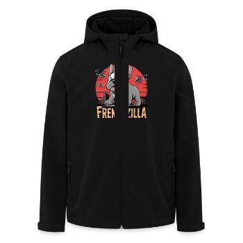 Frenchzilla – Petit, têtu, totalement exacerbé - Veste softshell homme en polyester recyclé Stanley/Stella - noir - Devant - AI Model Male 185 light (185cm)