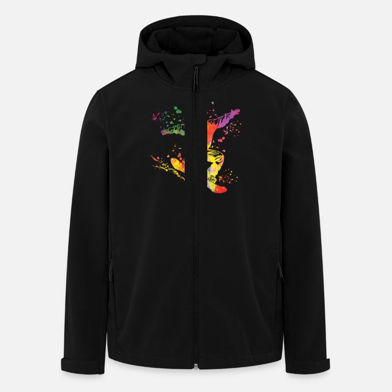 Snowboarder Snowboarding Snowboard - Men’s Recycled Softshell Jacket by Stanley/Stella - black