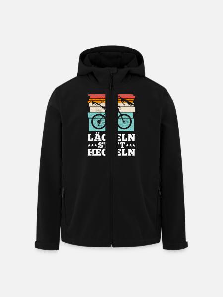 Elektro Fahrrad E-BIKE LÄCHELN STATT HECHELN - Recycelte Männer Softshell-Jacke von Stanley/Stella - Schwarz