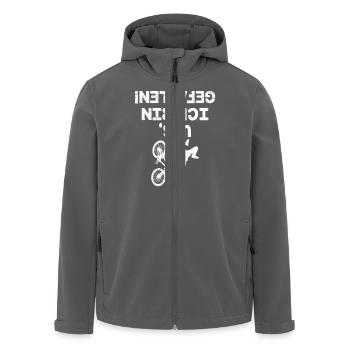Radfahrer UPS ICH BIN GEFALLEN Radler Lustiges - Recycelte Männer Softshell-Jacke von Stanley/Stella - Anthrazit - Vorne - AI Model Male 185 light (185cm)