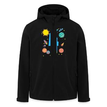 Space adventure for little explorers - Men’s Recycled Softshell Jacket by Stanley/Stella - black - Front - AI Model Male 185 light (185cm)