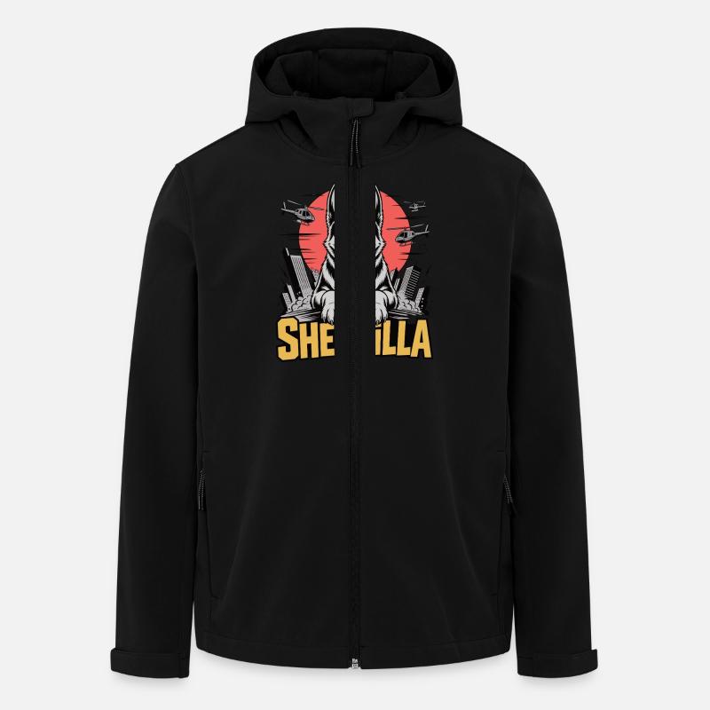 SHEPZILLA – L’empereur de la patte - Veste softshell homme en polyester recyclé Stanley/Stella - noir