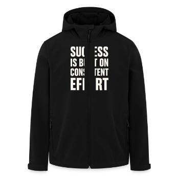 Le succès vient d’un effort constant - - Veste softshell homme en polyester recyclé Stanley/Stella - noir - Devant - AI Model Male 185 light (185cm)
