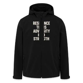 La résilience transforme l’adversité en force - Veste softshell homme en polyester recyclé Stanley/Stella - noir - Devant - AI Model Male 185 light (185cm)