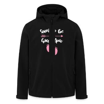 Bald Oma Spruch Großmutter Design - Recycelte Männer Softshell-Jacke von Stanley/Stella - Schwarz - Vorne - AI Model Male 185 light (185cm)