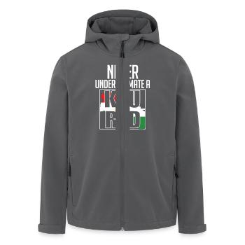 Kurde Kurde Les Kurdes ne sous-estiment jamais un Kurde - Veste softshell homme en polyester recyclé Stanley/Stella - charbon - Devant - AI Model Male 185 light (185cm)