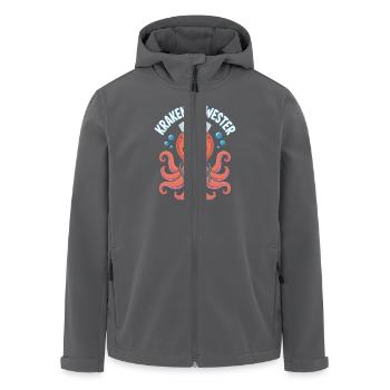 Kraken Infirmière Infirmière - Veste softshell homme en polyester recyclé Stanley/Stella - charbon - Devant - AI Model Male 185 light (185cm)