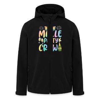 Malle Party Crew Gruppen Mallorca Party Urlaub - Recycelte Männer Softshell-Jacke von Stanley/Stella - Schwarz - Vorne - AI Model Male 185 light (185cm)