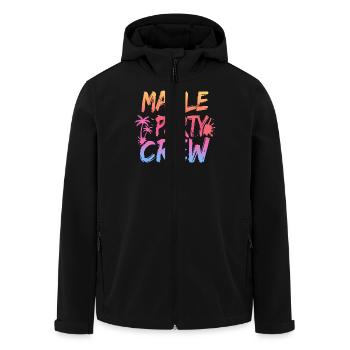 Malle Party Crew Mallorca Party Urlaub - Recycelte Männer Softshell-Jacke von Stanley/Stella - Schwarz - Vorne - AI Model Male 185 light (185cm)
