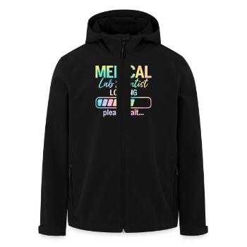 Scientifique de laboratoire Chargement Tie Dye Drôle MLS Médical - Veste softshell homme en polyester recyclé Stanley/Stella - noir - Devant - AI Model Male 185 light (185cm)