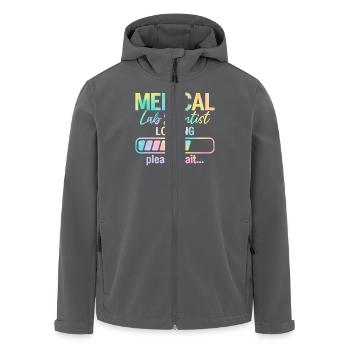 Scientifique de laboratoire Chargement Tie Dye Drôle MLS Médical - Veste softshell homme en polyester recyclé Stanley/Stella - charbon - Devant - AI Model Male 185 light (185cm)