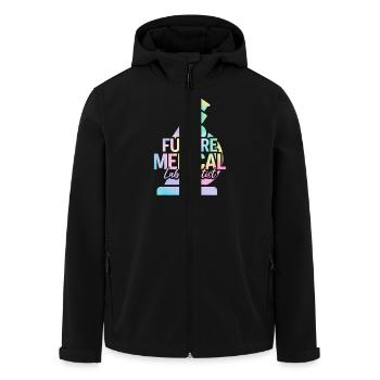 Future Medical Lab Scientist Tie Dye MLS Medical - Men’s Recycled Softshell Jacket by Stanley/Stella - black - Front - AI Model Male 185 light (185cm)