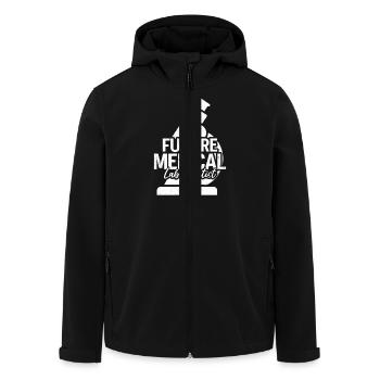 Futur scientifique de laboratoire médical Funny Med Lab - Veste softshell homme en polyester recyclé Stanley/Stella - noir - Devant - AI Model Male 185 light (185cm)