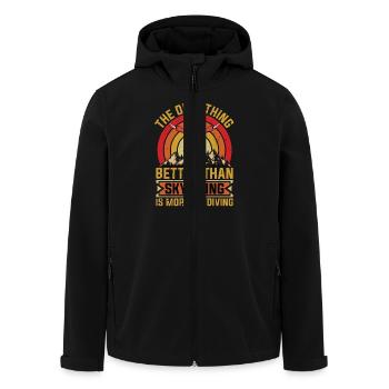 Le parachutisme : la seule chose meilleure que le parachutisme - Veste softshell homme en polyester recyclé Stanley/Stella - noir - Devant - AI Model Male 185 light (185cm)