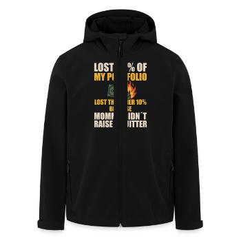 Verlor 90% Meines Portfolios Lustige Börsentrader - Recycelte Männer Softshell-Jacke von Stanley/Stella - Schwarz - Vorne - AI Model Male 185 light (185cm)
