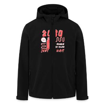 2080 Is Gonna Be My Year - Recycelte Männer Softshell-Jacke von Stanley/Stella - Schwarz - Vorne - AI Model Male 185 light (185cm)