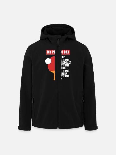 Table Tennis Design Table Tennis Fun - Men’s Recycled Softshell Jacket by Stanley/Stella - black