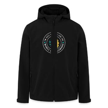 Anxiety disorder Anxiety disorder - Men’s Recycled Softshell Jacket by Stanley/Stella - black - Front - AI Model Male 185 light (185cm)