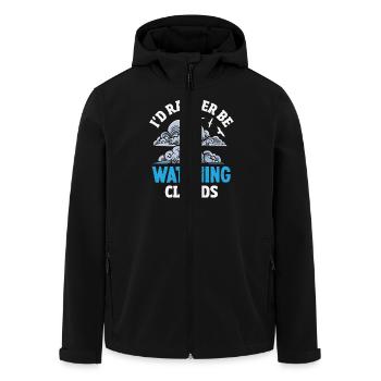 Funny Meteorology Wetterbegeisterte - Recycelte Männer Softshell-Jacke von Stanley/Stella - Schwarz - Vorne - AI Model Male 185 light (185cm)