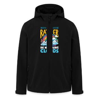 Funny Meteorology Wetterbegeisterte - Recycelte Männer Softshell-Jacke von Stanley/Stella - Schwarz - Vorne - AI Model Male 185 light (185cm)