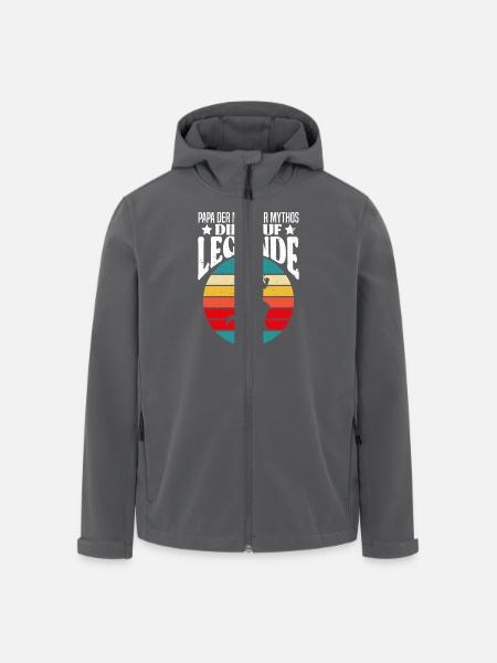 Väter PAPA DER MANN DER MYTHOS DIE LAUF LEGENDE - Recycelte Männer Softshell-Jacke von Stanley/Stella - Schwarz