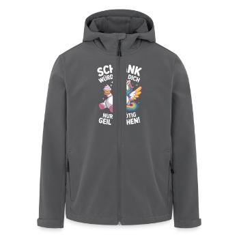 Design de licorne amusant - Veste softshell homme en polyester recyclé Stanley/Stella - noir - Devant - AI Model Male 185 light (185cm)