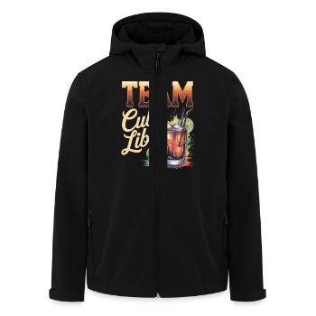 Cocktail Barkeeper Team Cuba Libre - Recycelte Männer Softshell-Jacke von Stanley/Stella - Schwarz - Vorne - AI Model Male 185 light (185cm)