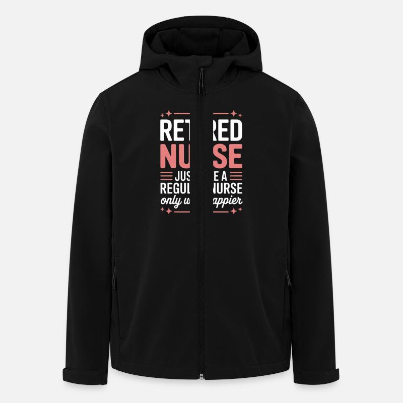 Infirmière Auxiliaire de vie - Veste softshell homme en polyester recyclé Stanley/Stella - noir