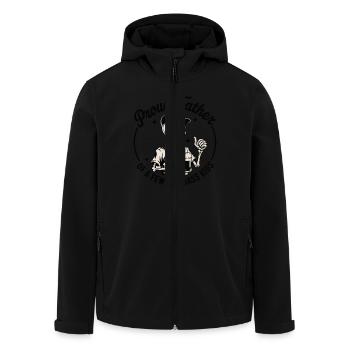 PROUD FATHER - Men’s Recycled Softshell Jacket by Stanley/Stella - black - Front - AI Model Male 185 light (185cm)