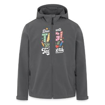 Teachers Parents School Graduation - Men’s Recycled Softshell Jacket by Stanley/Stella - anthracite - Front - AI Model Male 185 light (185cm)