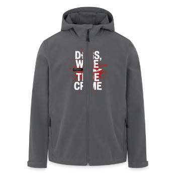 Hunde, Wein & True Crime – Lustiges Design - Recycelte Männer Softshell-Jacke von Stanley/Stella - Anthrazit - Vorne - AI Model Male 185 light (185cm)