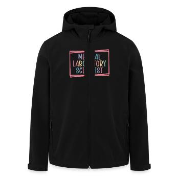 Medical Laboratory Scientist Funny Lab Medical - Men’s Recycled Softshell Jacket by Stanley/Stella - black - Front - AI Model Male 185 light (185cm)