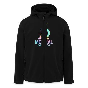 Medizinischer Laborwissenschaftler Tie Dye MLS Laborwissenschaftler - Recycelte Männer Softshell-Jacke von Stanley/Stella - Schwarz - Vorne - AI Model Male 185 light (185cm)