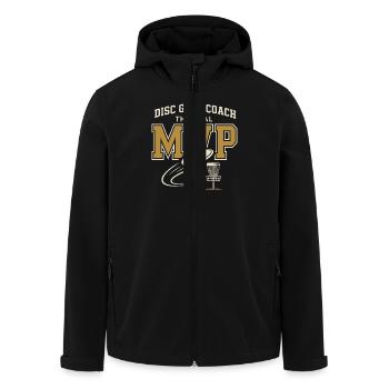 Disc -golf -coach -shirt -golf -instruktor Frisbee - Recycelte Männer Softshell-Jacke von Stanley/Stella - Schwarz - Vorne - AI Model Male 185 light (185cm)