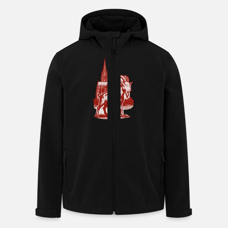 Köln Geissbock - Recycelte Männer Softshell-Jacke Discoverer von Stanley/Stella - Schwarz