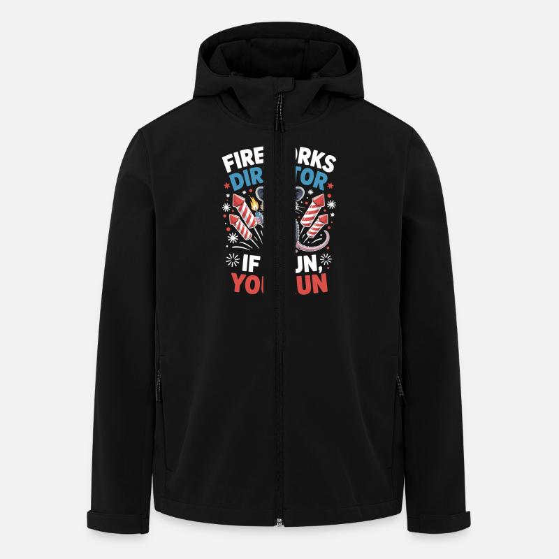 Directeur de feux d’artifice opossum - Veste softshell homme en polyester recyclé Stanley/Stella - noir