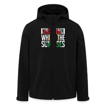 Kurdistan Where The Sun Rises Kurd Kurds - Men’s Recycled Softshell Jacket by Stanley/Stella - black - Front - AI Model Male 185 light (185cm)