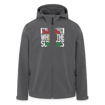 Kurdistan Là où le soleil se lève Kurdes - Veste softshell homme en polyester recyclé Stanley/Stella - charbon - Devant - AI Model Male 185 light (185cm)