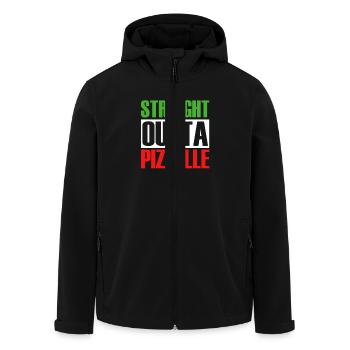 Pizzelle Waffel Keks - Recycelte Männer Softshell-Jacke von Stanley/Stella - Schwarz - Vorne - AI Model Male 185 light (185cm)