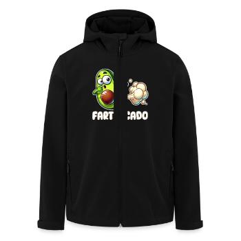 Funny Avocado Farting Farting Fartvocado - Men’s Recycled Softshell Jacket by Stanley/Stella - black - Front - AI Model Male 185 light (185cm)
