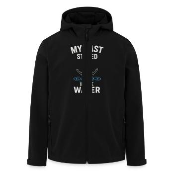 Baptized: My past remained in the water - Men’s Recycled Softshell Jacket by Stanley/Stella - black - Front - AI Model Male 185 light (185cm)