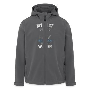 Baptized: My past remained in the water - Men’s Recycled Softshell Jacket by Stanley/Stella - anthracite - Front - AI Model Male 185 light (185cm)