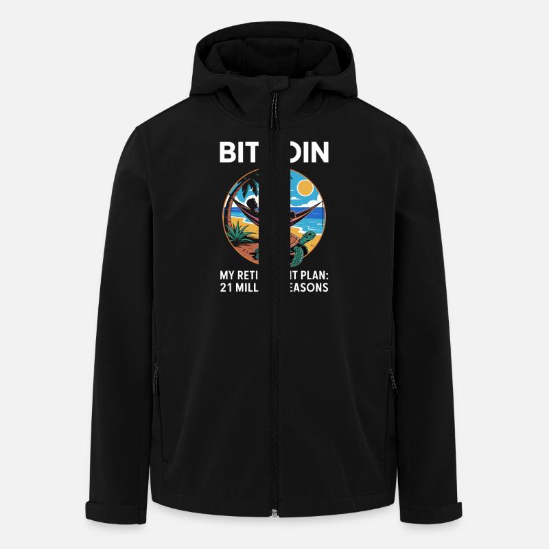 Bitcoin - Men’s Recycled Softshell Jacket by Stanley/Stella - black