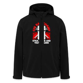 Wing Chun Chi Sao Champ - Recycelte Männer Softshell-Jacke von Stanley/Stella - Schwarz - Vorne - AI Model Male 185 light (185cm)