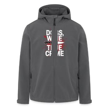 Hunde, Wein & True Crime – Lustiges Design - Recycelte Männer Softshell-Jacke von Stanley/Stella - Anthrazit - Vorne - AI Model Male 185 light (185cm)