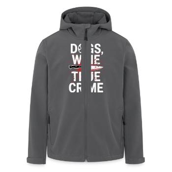 Hunde, Wein & True Crime – Lustiges Design - Recycelte Männer Softshell-Jacke von Stanley/Stella - Anthrazit - Vorne - AI Model Male 185 light (185cm)