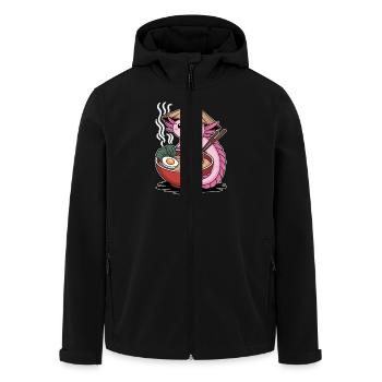Ramen Axolotl Japanese Style - Men’s Recycled Softshell Jacket by Stanley/Stella - black - Front - AI Model Male 185 light (185cm)